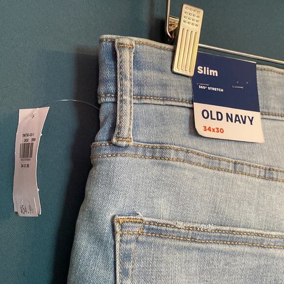 Old Navy Slim Fit 360 Degree Stretch Light Blue Jeans - Picture 5 of 15